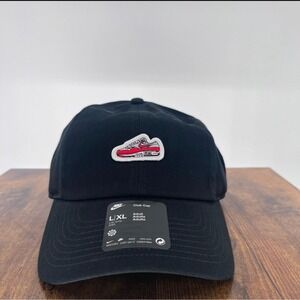 Nike Club Cap Black L/XL Adult Unisex Adjustable Hat Sneaker Patch NWT